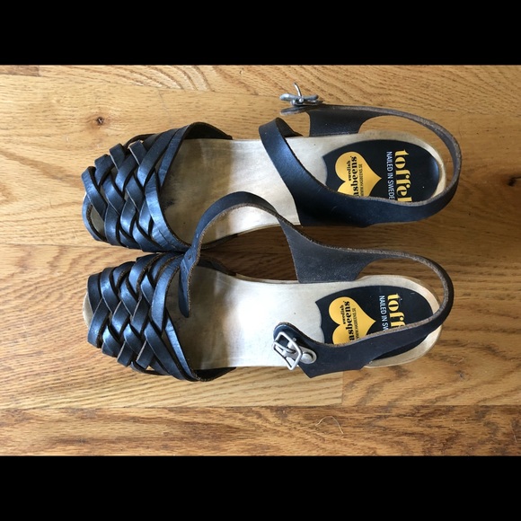 Swedish Hasbeens Shoes - Swedish Hasbeen Toffel Clog Sandals Black Size 39